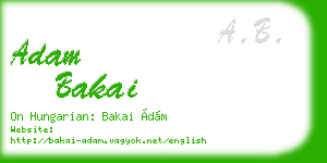adam bakai business card